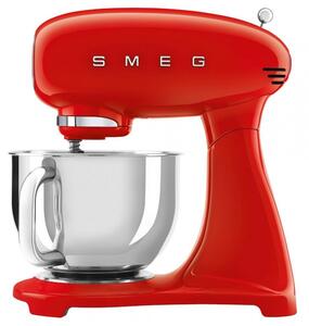 Планетарен миксер SMEG SMF03RDEU, 800 W, 4.8 л, 10 скорости, Функция за плавен старт, Крачета против хлъзгане, Червен