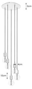 Markslöjd 108100 - Висящ полилей BRONX 5xE27/60W/230V бронз