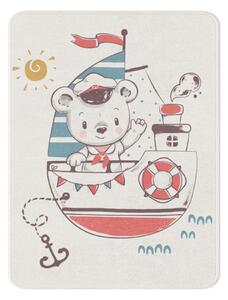 Бял детски килим 80x140 cm Teddy Sailor – Oyo Concept