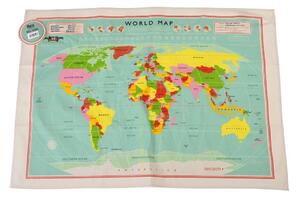 Памучна кърпа , 50 x 70 cm World Map - Rex London