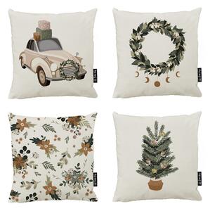 Калъфки за възглавници в комплект от 4 бр. с коледни мотиви 45x45 cm Festive Mood – Butter Kings