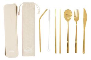 Прибори за хранене 6 бр. от неръждаема стомана в златисто Mimo – Premier Housewares