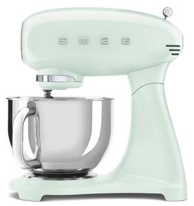 Планетарен миксер SMEG SMF03PGEU, 800 W, 4.8 л, 10 скорости, Функция за плавен старт, Крачета против хлъзгане, Пастелно зелен