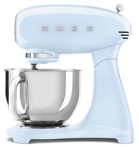 Планетарен миксер SMEG SMF03PBEU, 800 W, 4.8 л, 10 скорости, Функция за плавен старт, Крачета против хлъзгане, Пастелно син