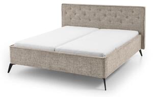 Бежово тапицирано двойно легло 180x200 cm Alicante – Meise Möbel