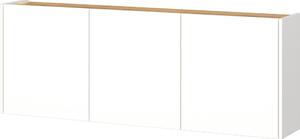 Бяло висящо шкафче от декор от дъб 138x52x25 cm Libbiano – Germania