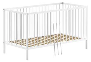 Бяло детско креватче 70x140 cm от масивен бор DINO – Vipack