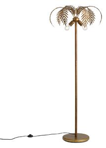 Винтидж подова лампа златиста 156 см 2-светлина - Botanica