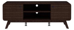 Кафява маса за телевизор от декор от орех 140x53 cm Caitlin – Støraa