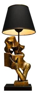 Черна и златисто настолна лампа (височина 57 cm) Lecture – Opviq lights