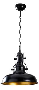 Черно висящо осветително тяло с метален абажур ø 32 cm Detroit – Opviq lights