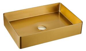 Мивка от неръждаема стомана в златисто 50x35 cm Aurum – Sapho
