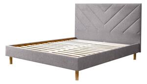 Бежово двойно тапицирано легло с включена подматрачна рамка 140x190 cm Romane – Bobochic Paris