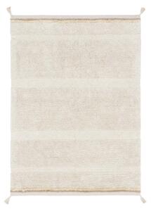 Кремав ръчно изработен памучен килим подходящ за пране 140x200 cm Bloom Natural – Lorena Canals