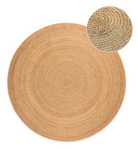 Двустранен ютен кръгъл килим в естествен цвят ø 140 cm Braided – Hanse Home