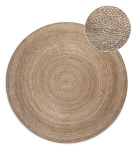 Сиво-бежов двустранен ютен кръгъл килим ø 100 cm Braided – Hanse Home