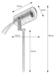Markslöjd 108484 - LED външна лампа GARDEN24 LED/6W/24V 30 cm IP44 черна