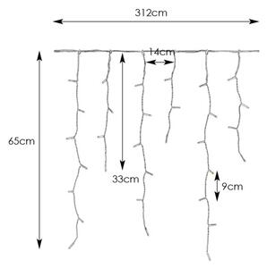 Markslöjd 108179-LED Външна коледна завеса GARDEN24 160xLED/24V 3,1m топла бяла светлина