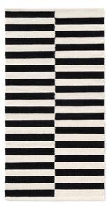 Черно-бял двустранен ръчно изработен вълнен килим 80x150 cm Donna – Hanse Home