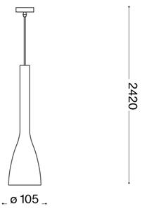 Ideal Lux - Висящо осветително тяло на кабел FLUT 1xE14/40W/230V Ø 10,5 см бяло