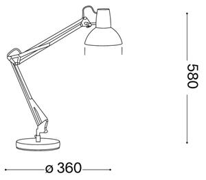 Ideal Lux - Настолна лампа WALLY 1xE27/42W/230V черна/медна