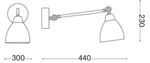 Ideal Lux - Настенна лампа NEWTON 1xE27/42W/230V черна