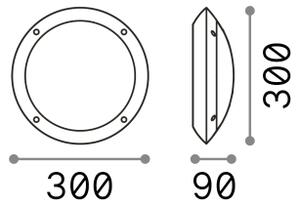 Ideal Lux - Външно стенно осветително тяло POLAR 1xE27/23W/230V IP66 черно
