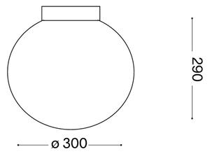 Ideal Lux - Стенно осветително тяло MAPA 1xE27/42W/230V Ø 30 см бяло