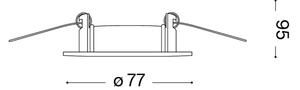 Ideal Lux - Вградено осветително тяло JAZZ 1xGU10/50W/230V Ø 7,7 см, бронзово