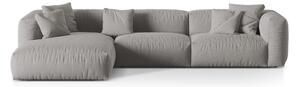 Светлосив модулен ъглов диван (ляв ъгъл) Martina – Micadoni Home