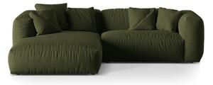 Зелен модулен ъглов диван (ляв ъгъл) Martina – Micadoni Home