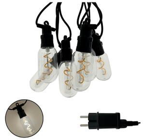 LED външна декоративна гирлянда 6xLED/0,6W/230V 4,5 m IP44 черна
