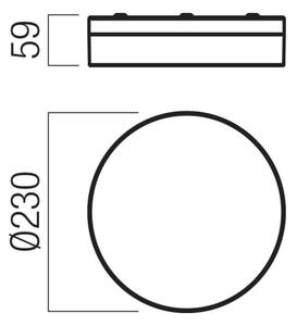 Redo 01-3731 - LED таванно осветително тяло FRISBI LED/12W/230V 3000/4000K IP44