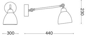Ideal Lux - Настенна лампа NEWTON 1xE27/42W/230V лъскав хром