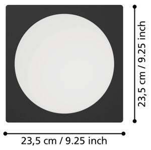 Eglo 901393 - вградено LED таванно осветително тяло FUEVA LED/18,5W/230V 21,6x21,6 cm черно