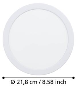 Eglo 901398 - вградено LED осветително тяло FUEVA LED/18,5W/230V Ø 21,6 см бяло