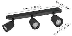 Eglo 901954 - Спот CAMALDOLI 3xGU10/10W/230V черен