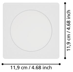 Eglo 901399 - LED вградено таванно осветително тяло FUEVA LED/6,3W/230V 11,9x11,9 cm бяло