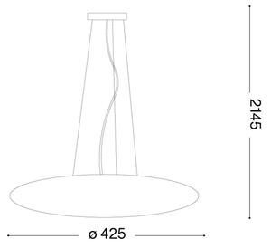 Ideal Lux - Полилей на кабел SMARTIES 3xE27/42W/230V, диаметър 42,5 см, бял