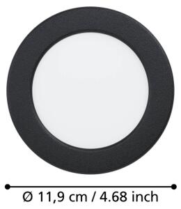 Eglo 901413-LED Вградено осветително тяло за баня FUEVA LED/6,3W/230V Ø 11,9 cm IP44 черно