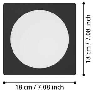 Eglo 901392 - LED вградено осветително тяло FUEVA LED/10,5W/230V 16,6x16,6 cm черно