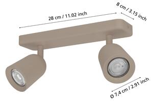 Eglo 902344 - Точково осветително тяло CAMALDOLI 2xGU10/10W/230V бежово