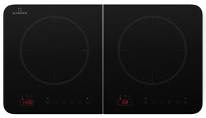 Klarstein Двоен индукционен плот Cookio 3500W с таймер от стъклокерамика