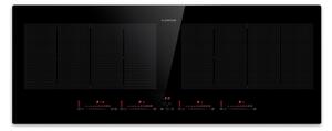 Klarstein Masterzone 90 Slim Flex, индукционен плот, макс. 7200 W, вграден, 4 зони, 2 гъвкави зони, технология ThermoBoost, Smart Flex