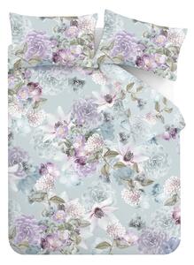 Светлосиньо единично спално бельо 135x200 cm Floral Serenity – RHS