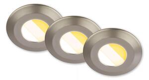 Briloner 7588032-КОМПЛЕКТ 3xLED таванно осветително тяло за баня KLIRA LED/4,9W/230V IP44 хром