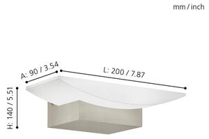 Eglo 96038 - LED стенно осветително тяло METRASS LED/5,6W/230V