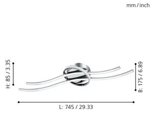 Eglo 96308 - LED Лампа за таван SELVINA LED/6W+LED/7W