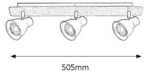 Rabalux 5904 - Точково осветително тяло MAC 3xGU10/35W/230V
