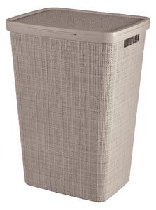 Кафяво-сив пластмасов кош за пране 58 l Jute – Curver